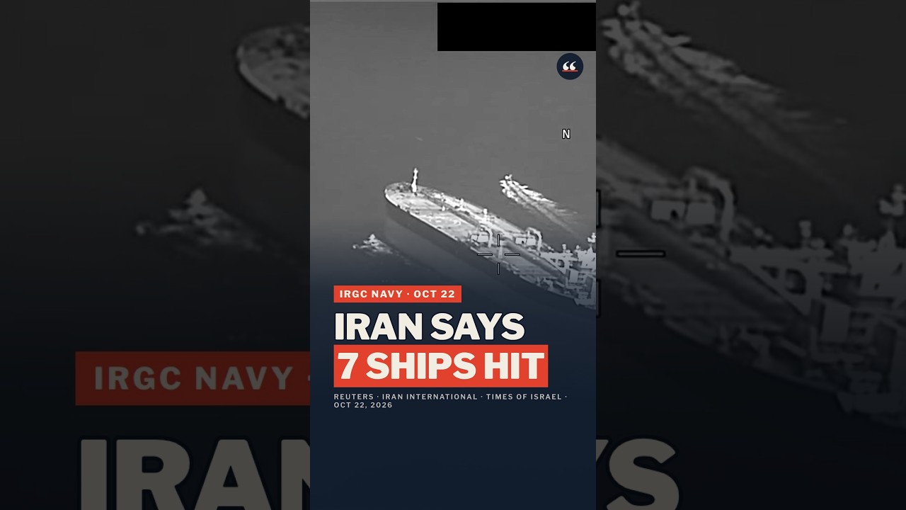 Iran's IRGC says 7 ships hit in the Gulf, warns US bases #Iran #IRGC #Hormuz #Shorts