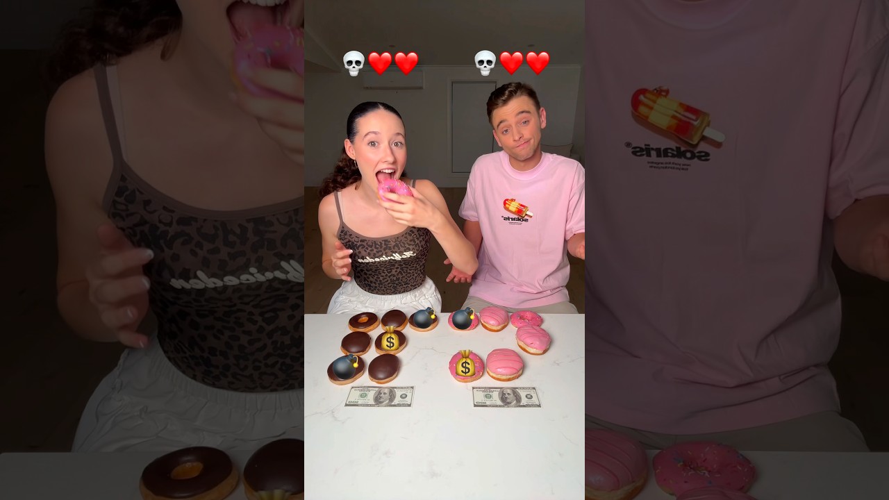 BOMB DONUT CHALLENGE! 😭💣🤣 #shorts