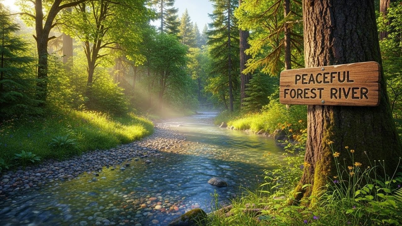 Tranquil River Ambience 🌊 Soothing Water Flow for Meditation and Calm Mind #1884
