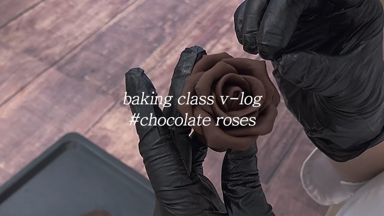 [한솔요리학원] Baking class V-LOG | 발렌타인데이 초콜릿 장미 만들기 in. 부평점