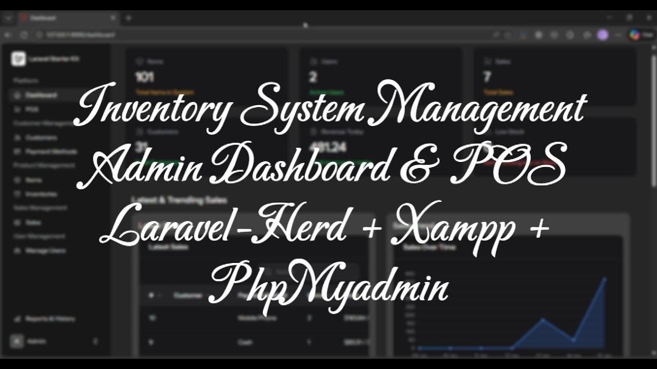 Part 5: (final) Inventory Management System with POS in Laravel | Admin Dashboard | MySQL