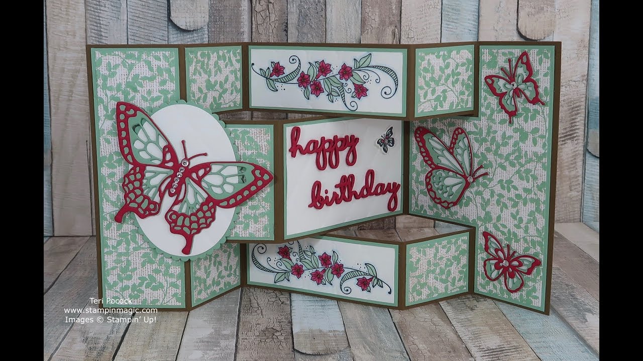 Trifold Shutter Card using Beauty Abounds from Stampin' Up!