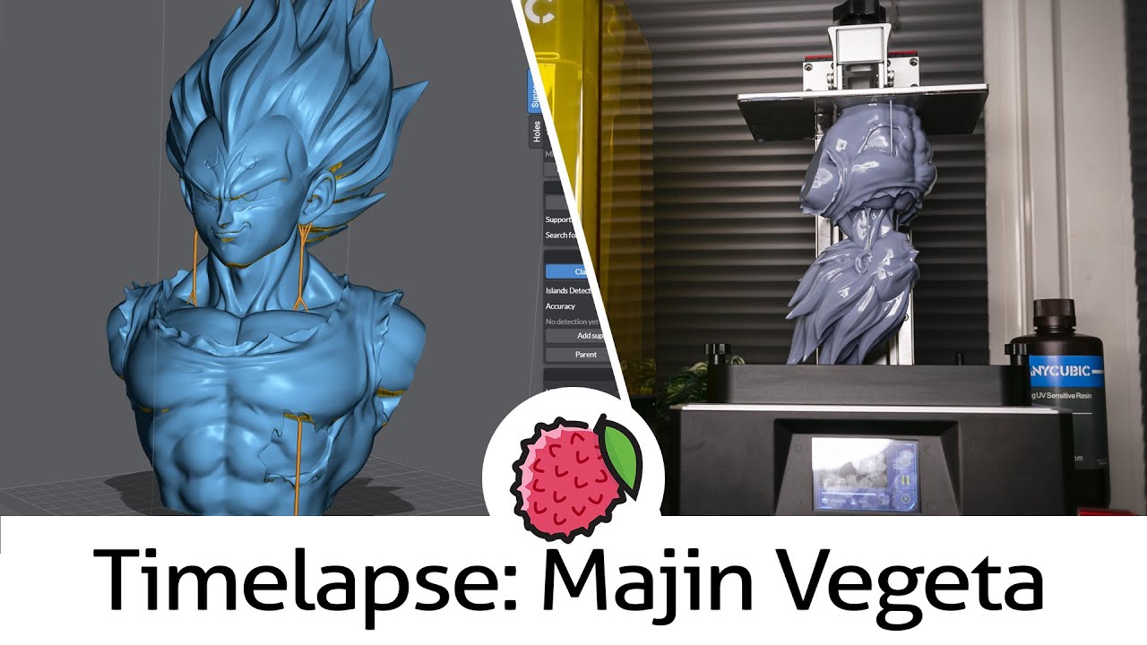 Lychee Slicer: Timelaspe of Majin Vegeta with the Photon Mono X