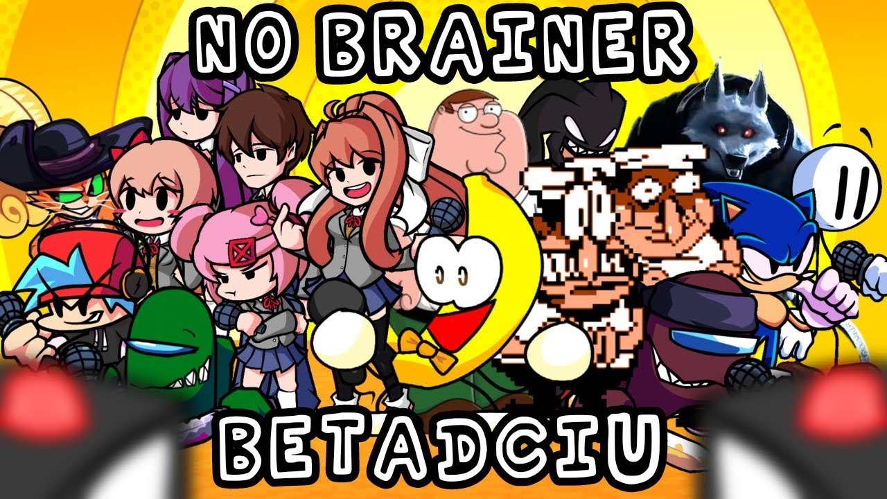 FNF No Brainer but everyone decided to join in on the game show (No Brainer BETADCIU)