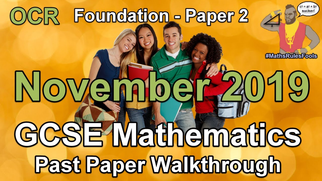 OCR GCSE Maths November 2019 Past Paper 2 Foundation