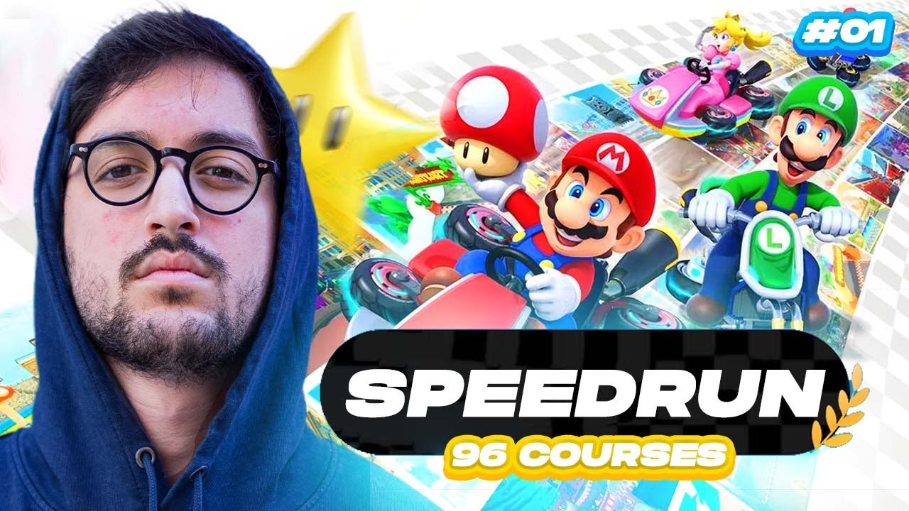 Je commence le Speedrun des 96 courses de Mario Kart 8