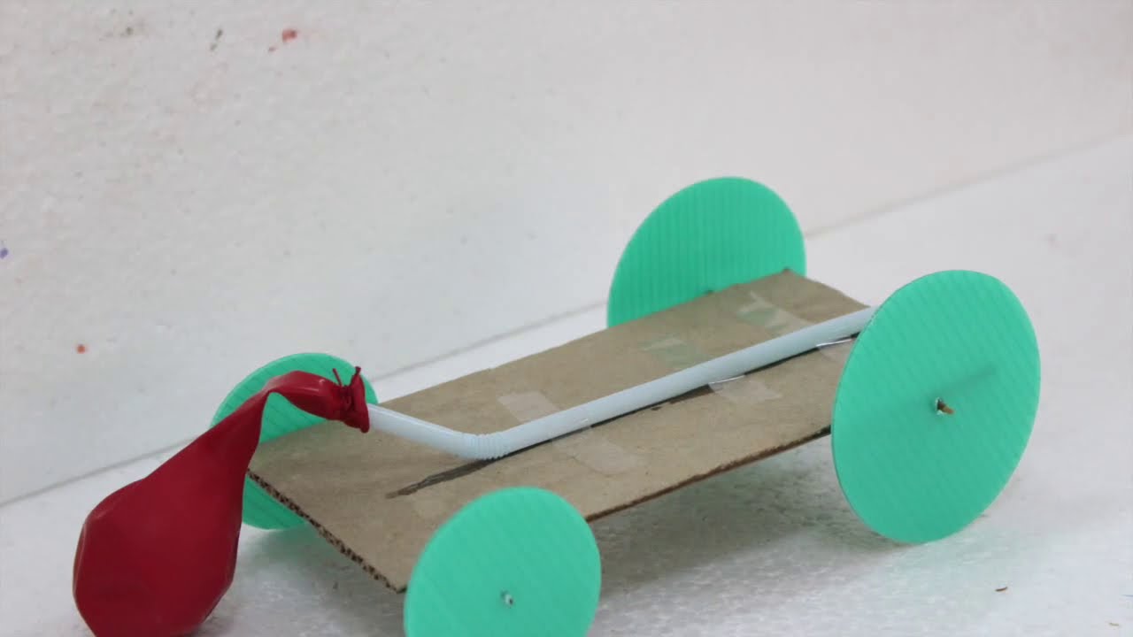 Balloon powered car... Very simple projects for kids