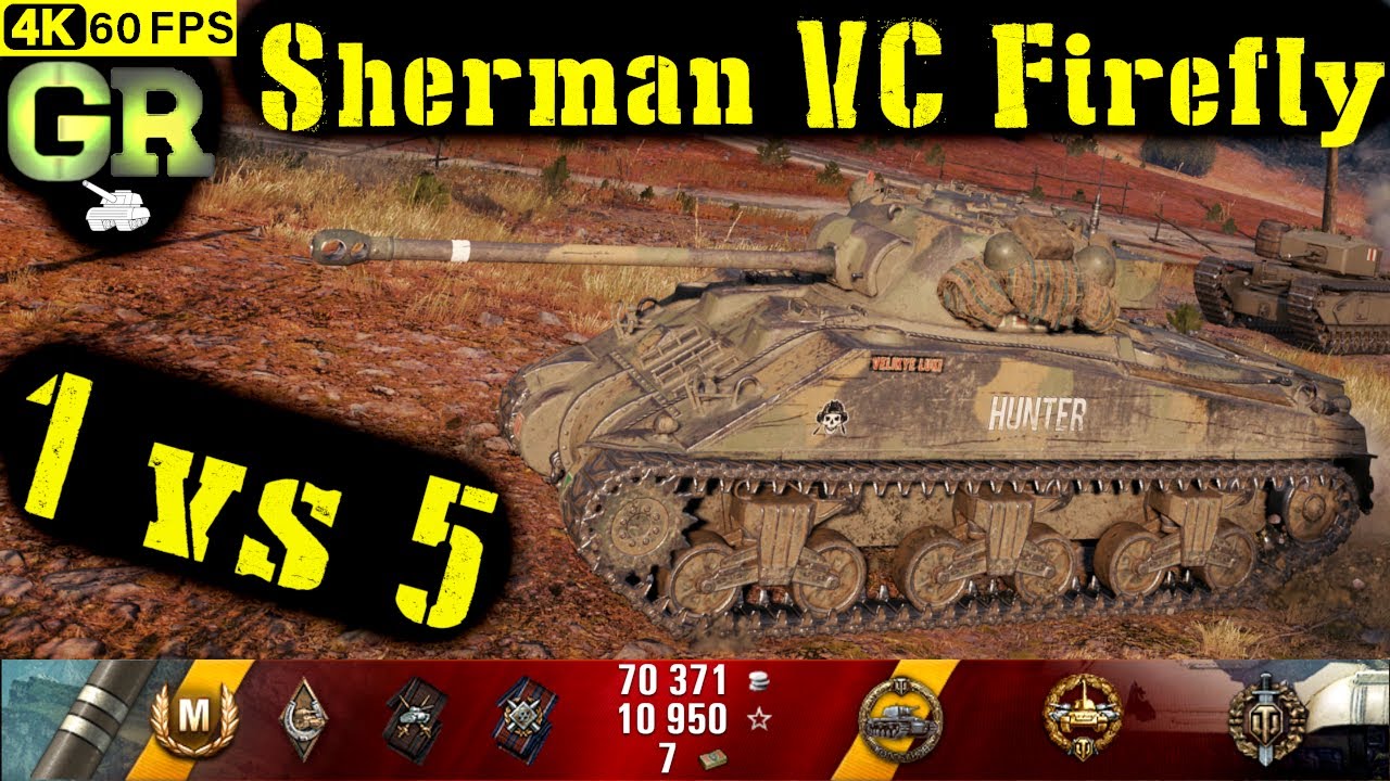 World of Tanks Sherman VC Firefly Replay - 7 Kills 2.9K DMG(Patch 1.4.1)