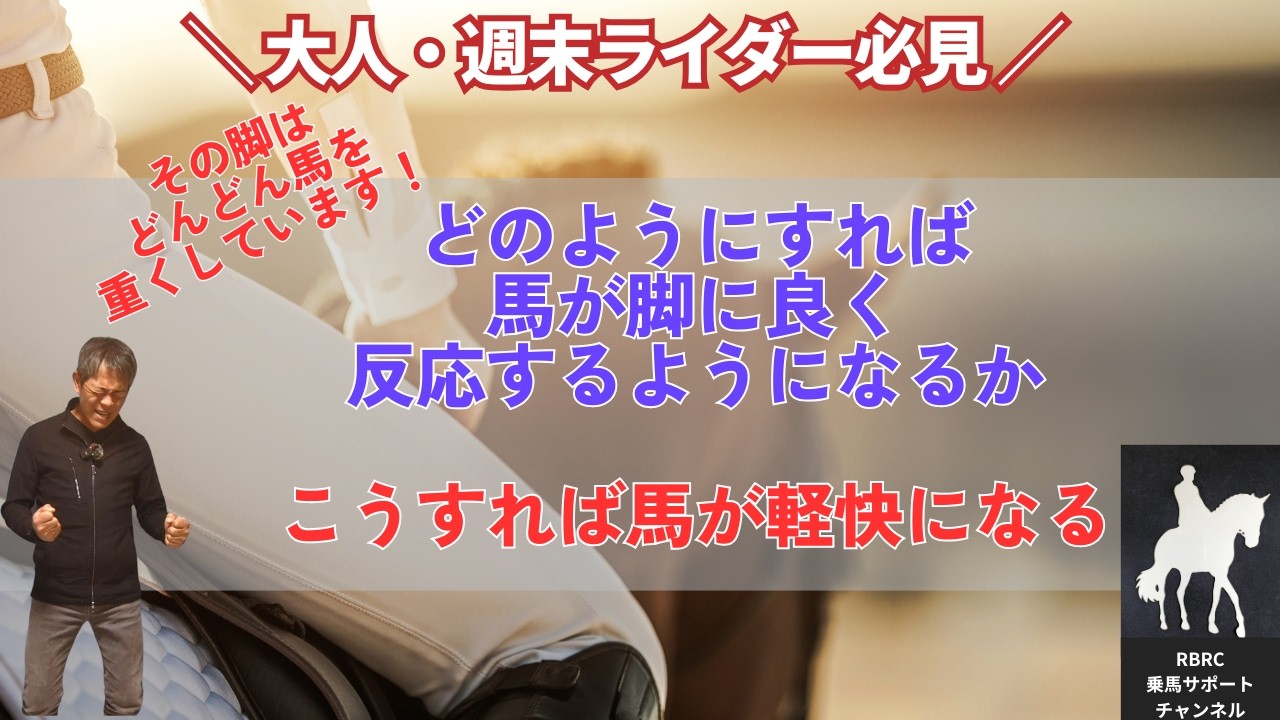 【乗馬・馬術】馬が重い！脚に鈍くて動かない！そんな馬を軽くしていく為にはどうするべきか？間違うとどんどん馬が重くなってしまいますよ