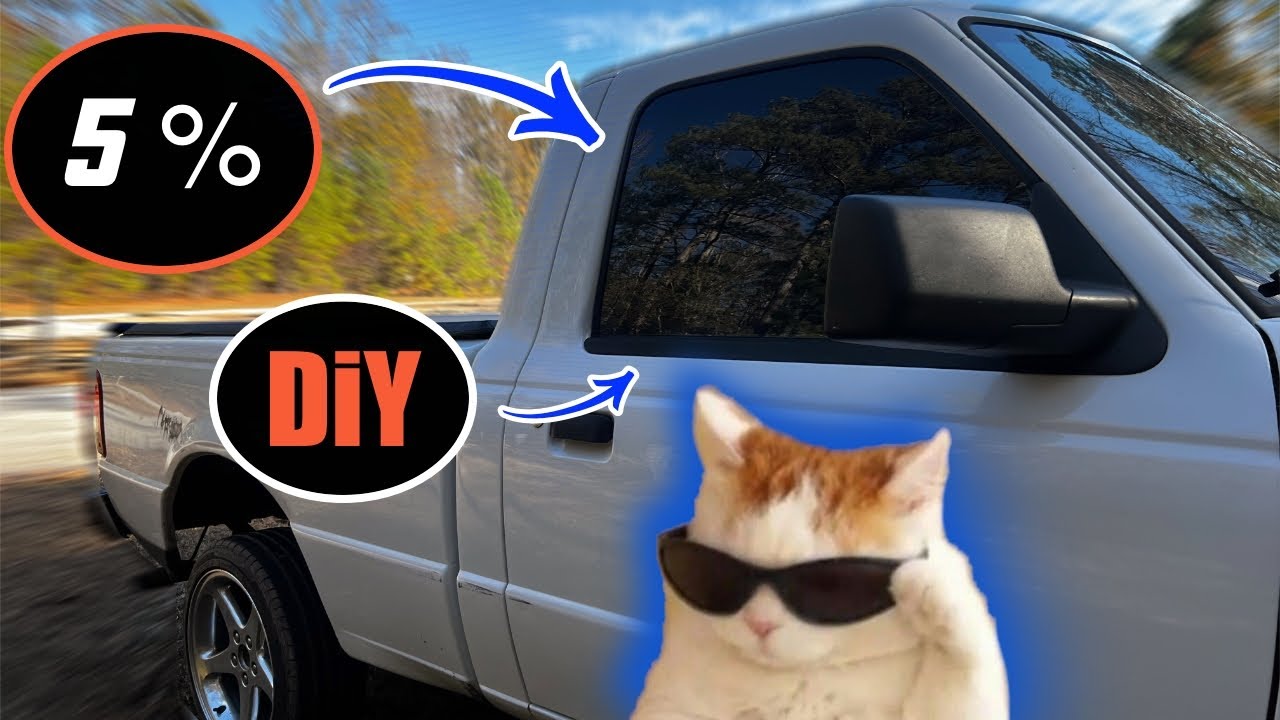 Тонирую окна моего Ford Ranger с помощью AutoZone Tint!