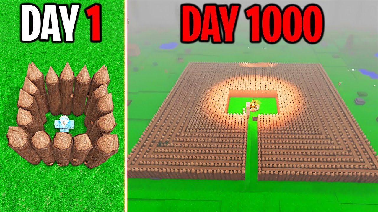 1000 Days to Build a Best Strongest Base in 99 Nights in The Forest