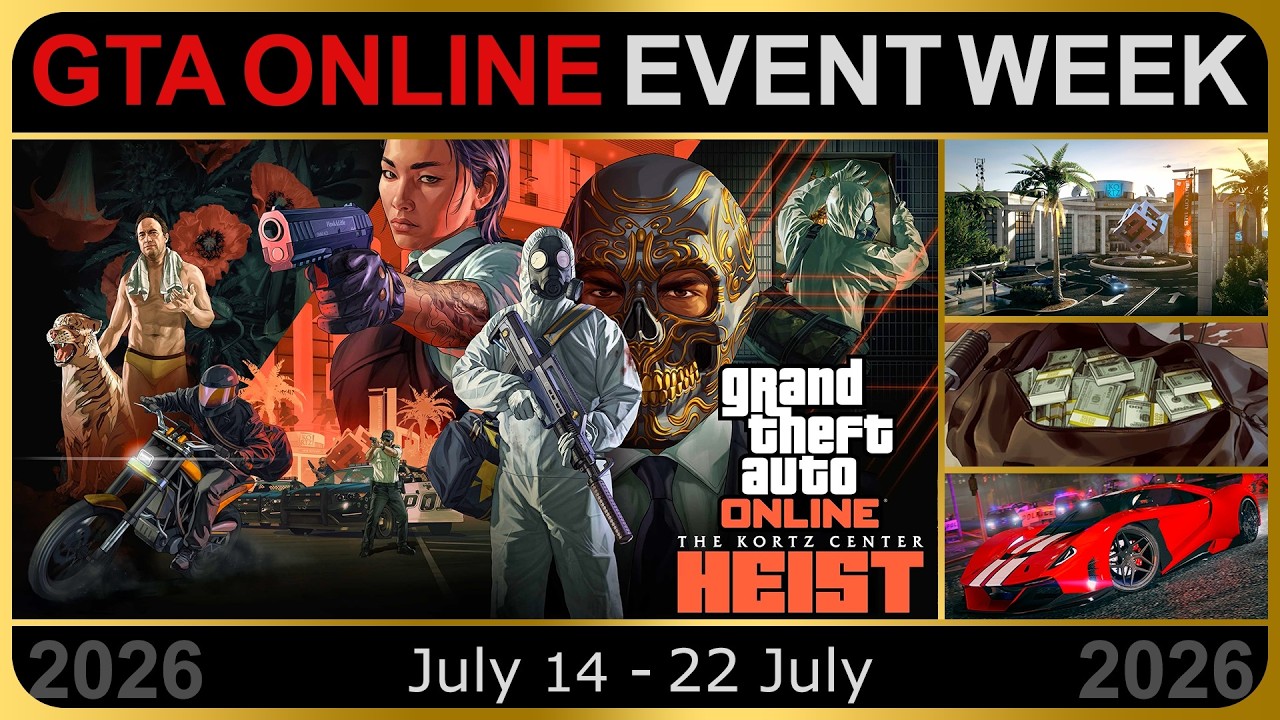 GTA ONLINE EVENT WEEK | NEW KORTZ CENTER HEIST | NEW ART STUDIO INSIDE MANISONS | NEW VEHICLES | &..