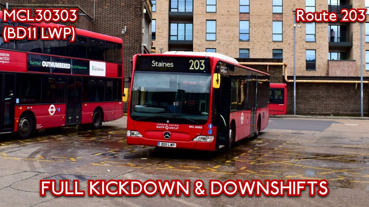 [F1] FULL KICKDOWN & DOWNSHIFTS | RATP Mercedes-Benz Citaro O530 | MCL30303 (BD11LWP) | Route 203