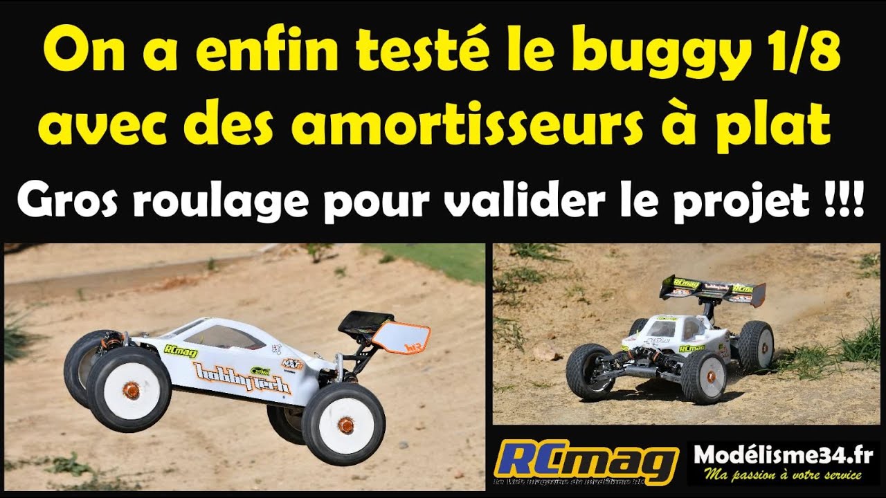 Premier test avec le buggy 1/8 équipé des amortisseurs à 