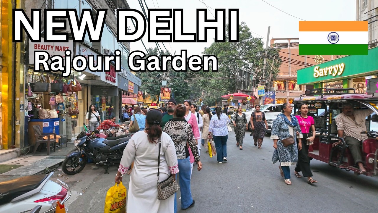 Rajouri Garden Market, New Delhi 🇮🇳 | Evening Street Life & Busy Crowd (4K Walking Tour 2026)