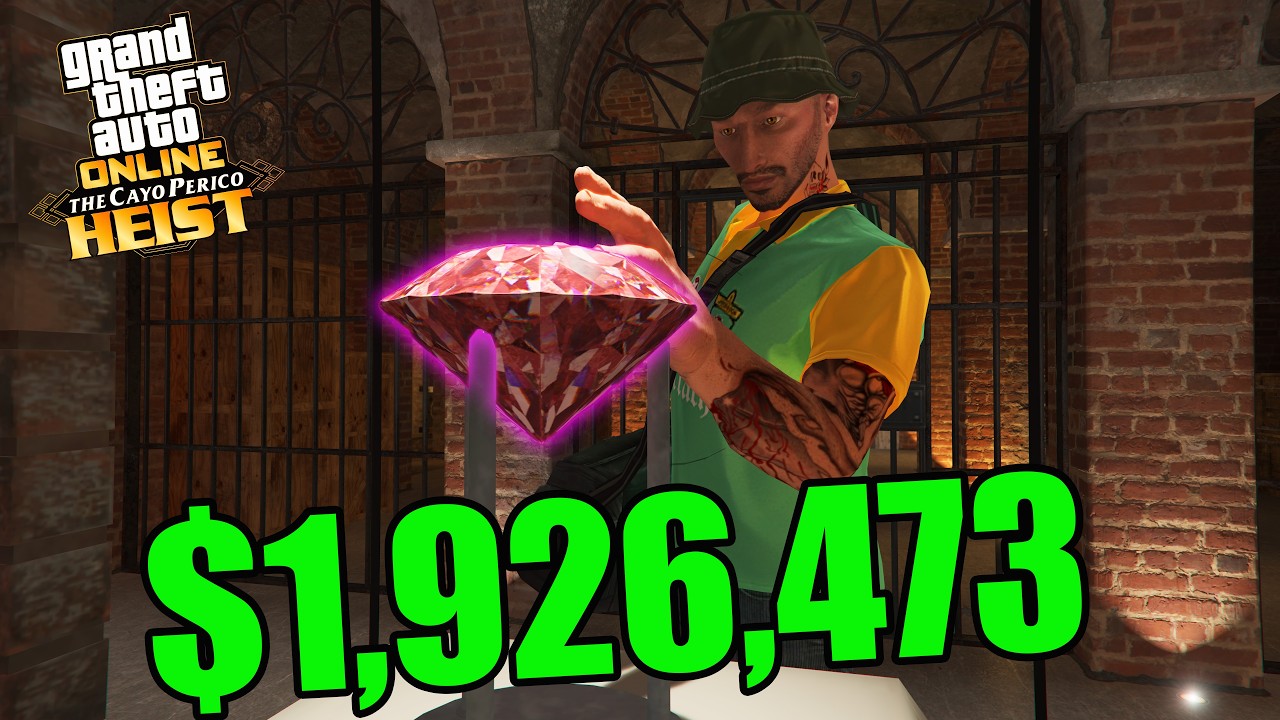 GTA Online Cayo Perico Heist - Pink Diamond Velum Approach SOLO Stealth Elite Hard $1,926,473