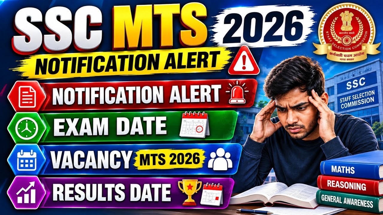SSC MTS 2026 NOTIFICATION ALERT🚨 EXAM DATE,VACANCY , VACANCY|| 2025 MTS RESULTS 