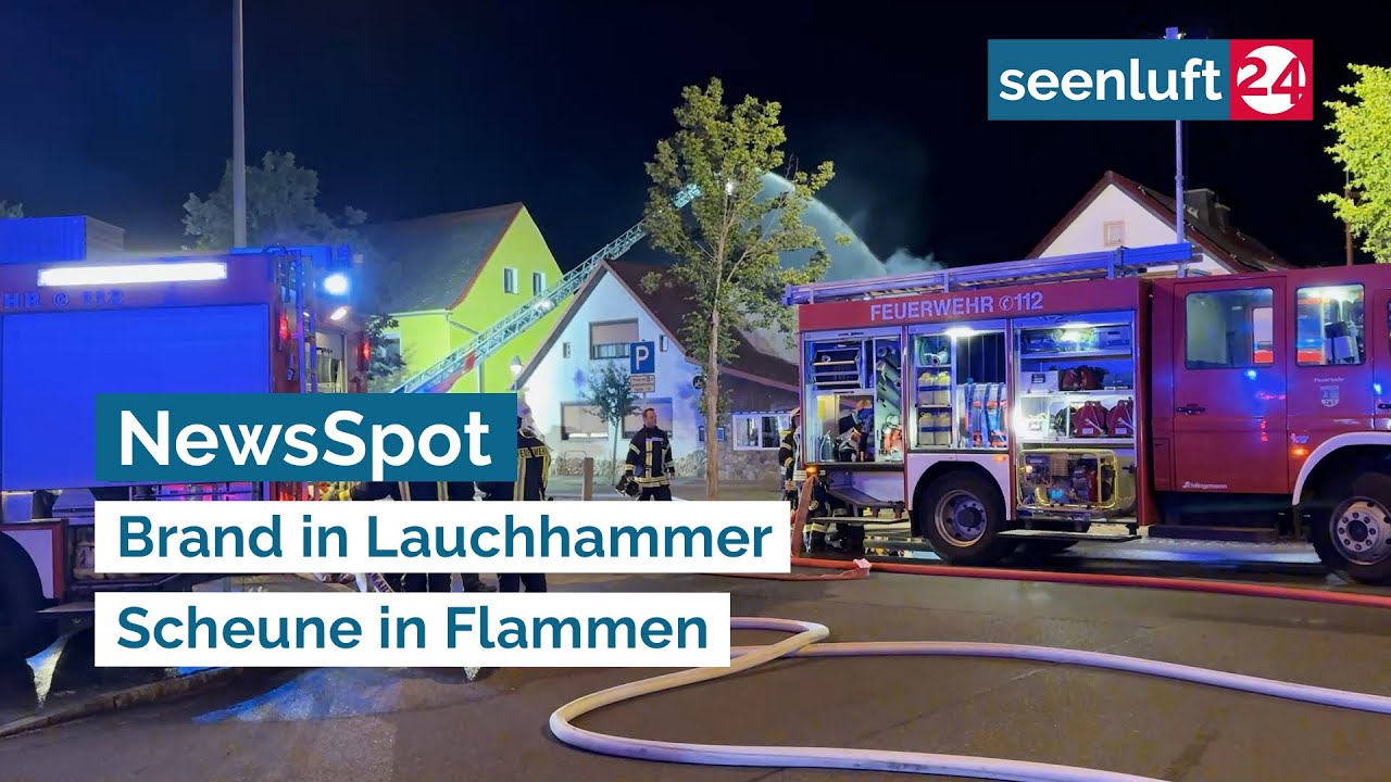 NewsSpot: Brand in Lauchhammer - Stallgebäude in Flammen