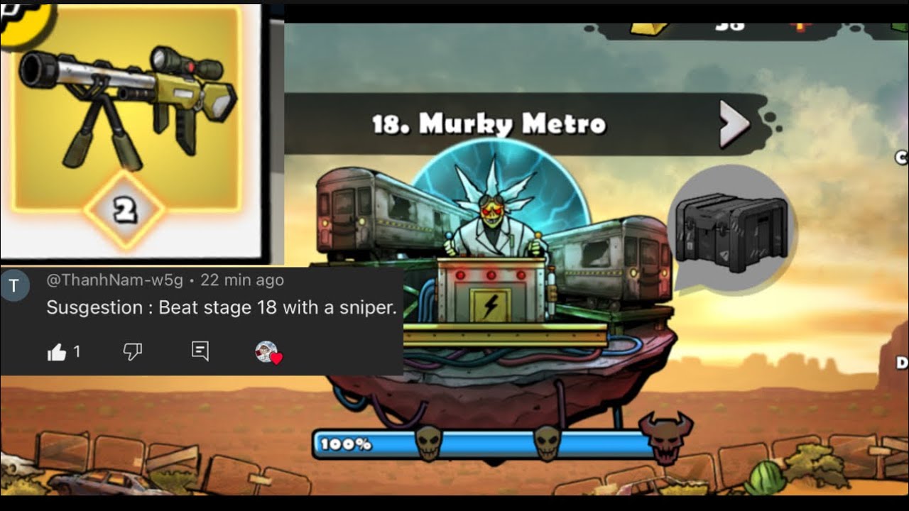Earn To Die Rogue Stage 18 Gameplay W/ Sniper, A Suggestion Given By @ThanhNam-w5g