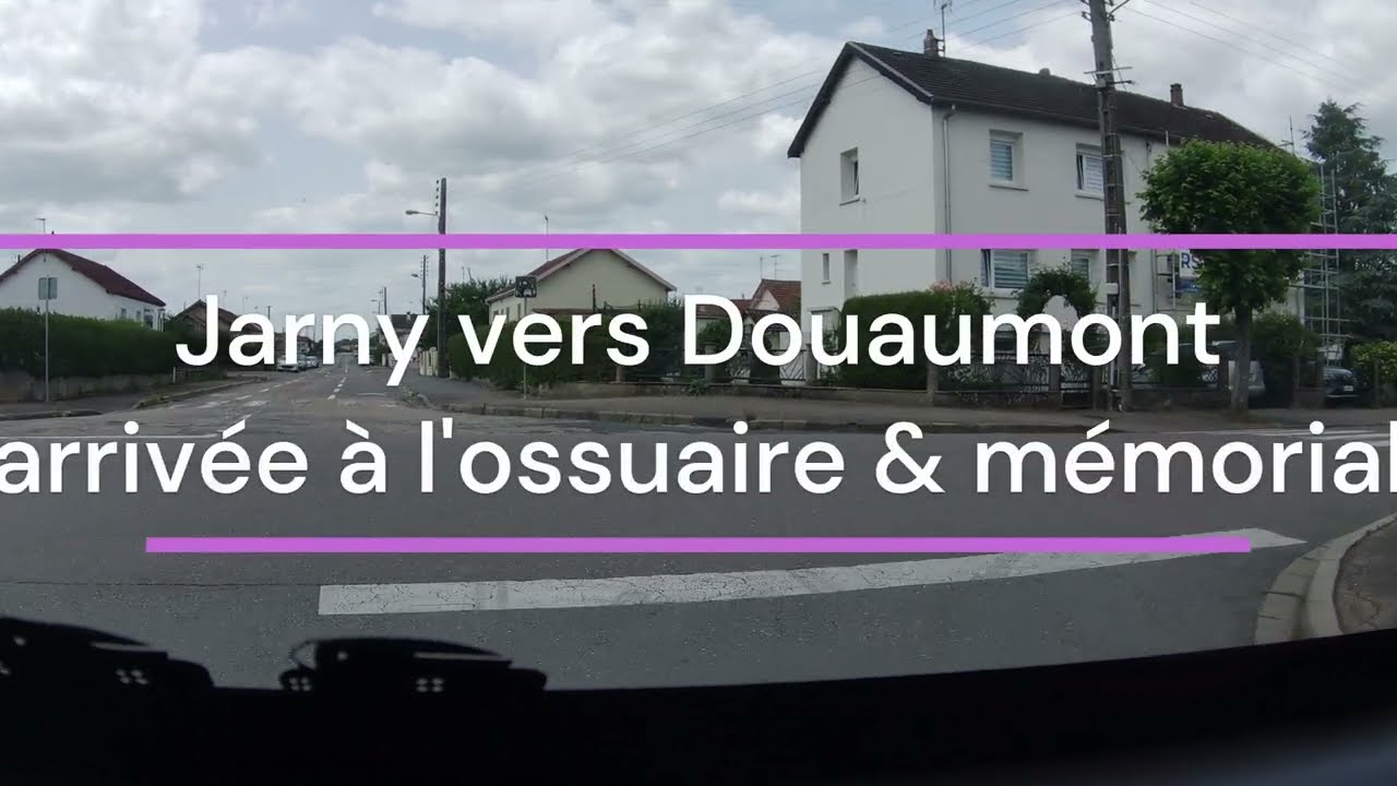 Test : Driving Jarny to Douaumont (Ossuaire & Memorial) via Etain en Duo Mobilize