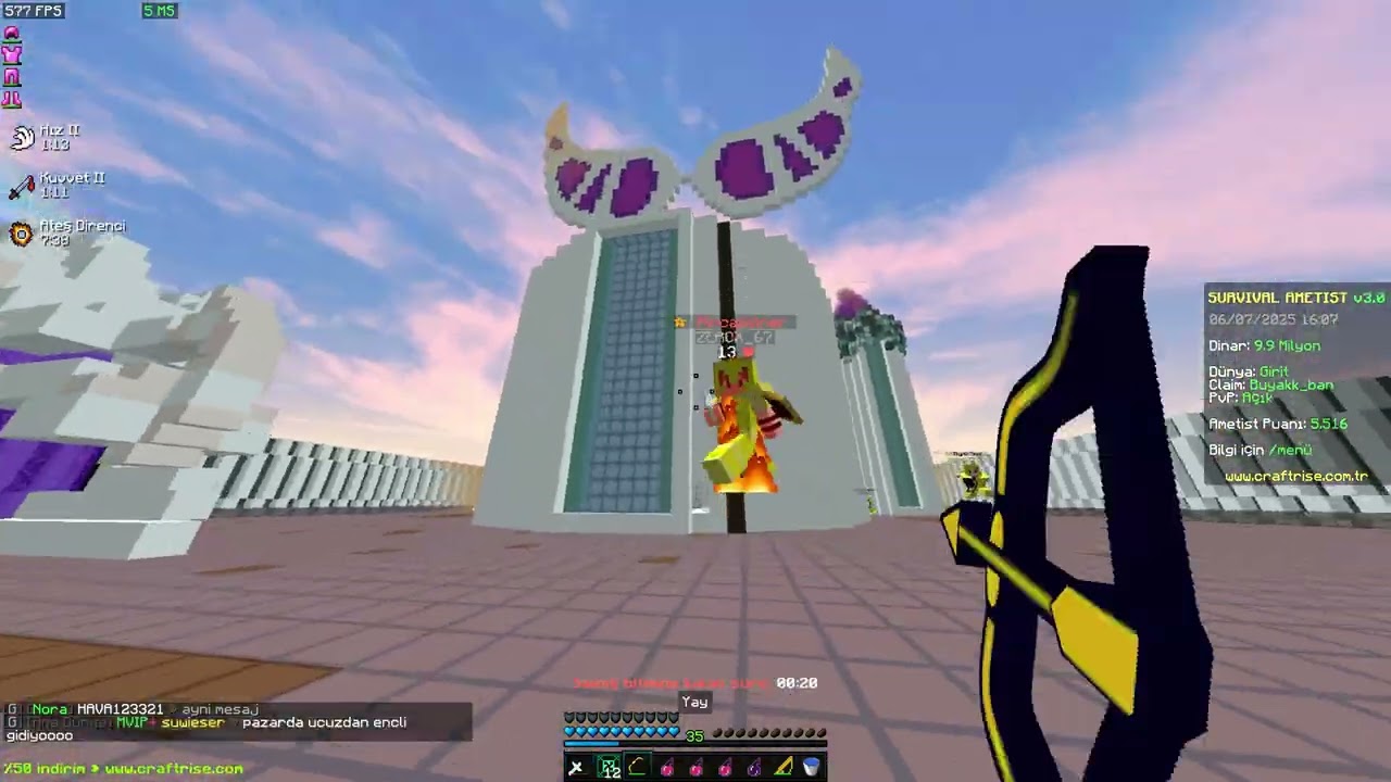 14xKral 7xZehir Kesmeli Survival Ametist PvP/CraftRise
