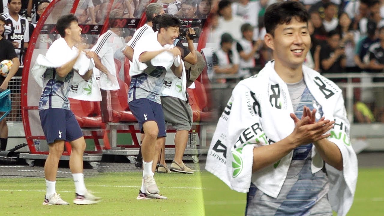 경기 끝난 후 엄청 신난 손흥민(SON HEUNG-MIN) [토트넘 vs 유벤투스] 싱가포르 190721  - 톱데일리(Topdaily)