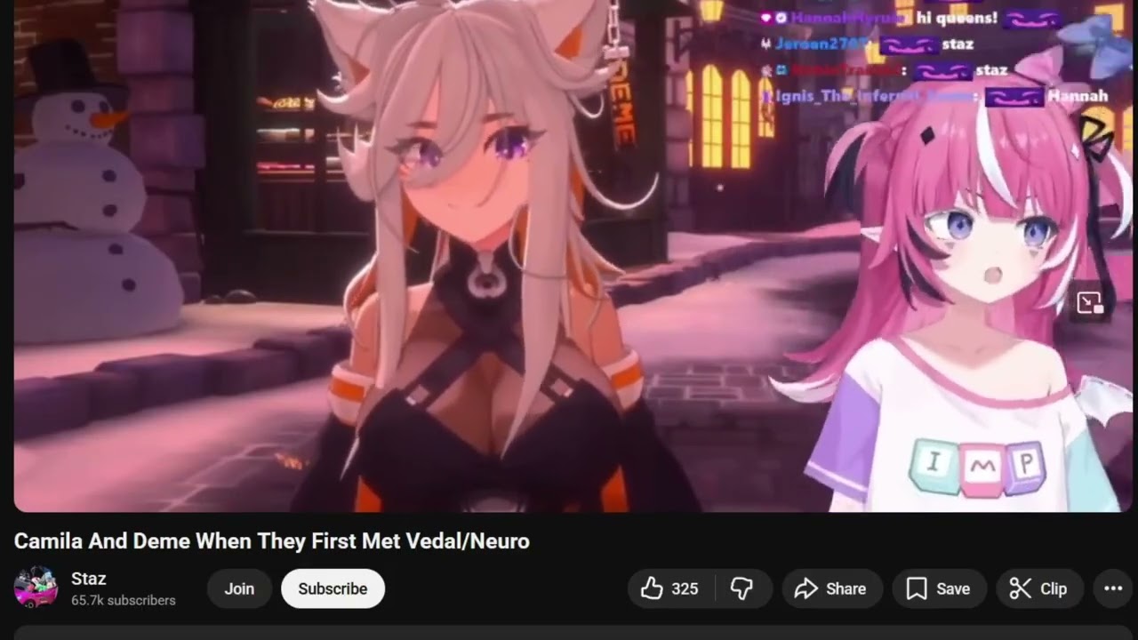 Swarm hating Vtuber Deme feat. Camila on Staz comments