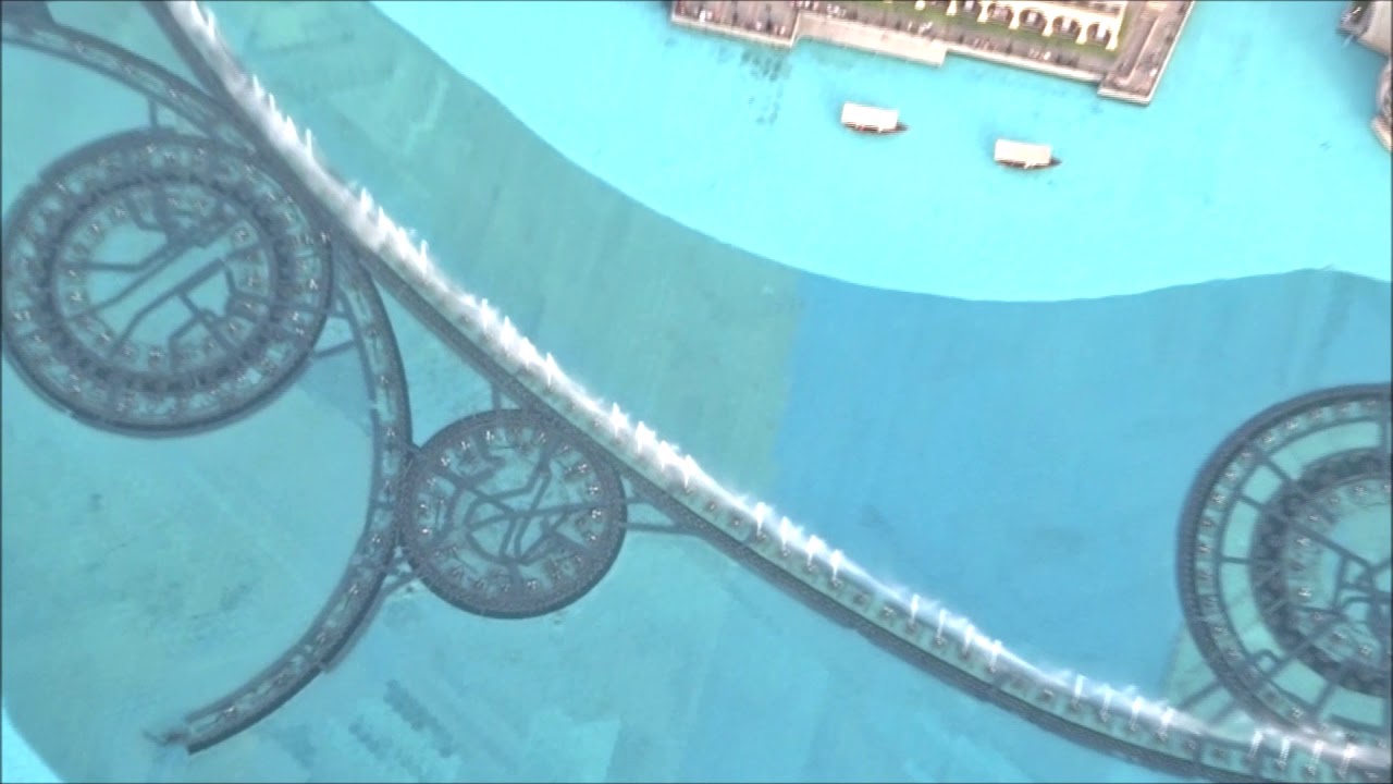 Dubai Mall Fountain view from Burj Khalifa