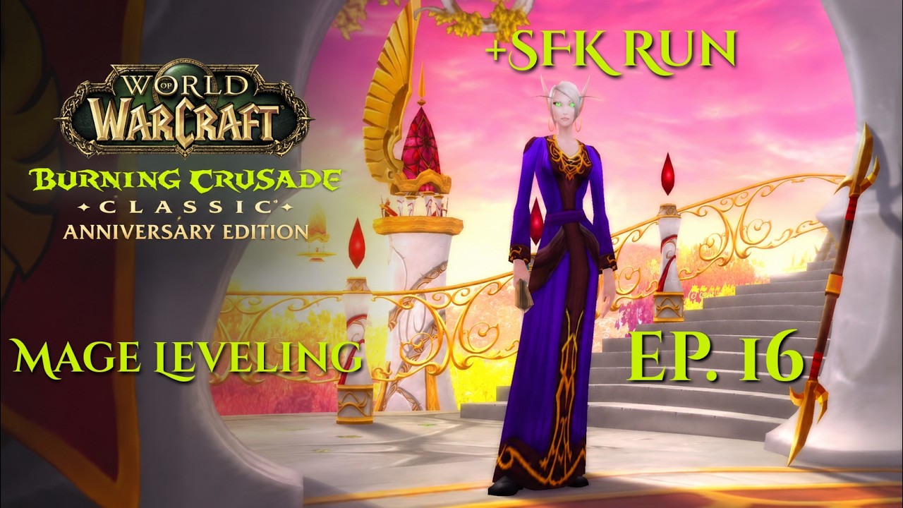 World of Warcraft Cozy Longplay | TBC Classic Blood Elf Mage Leveling (No Commentary) | Episode 16
