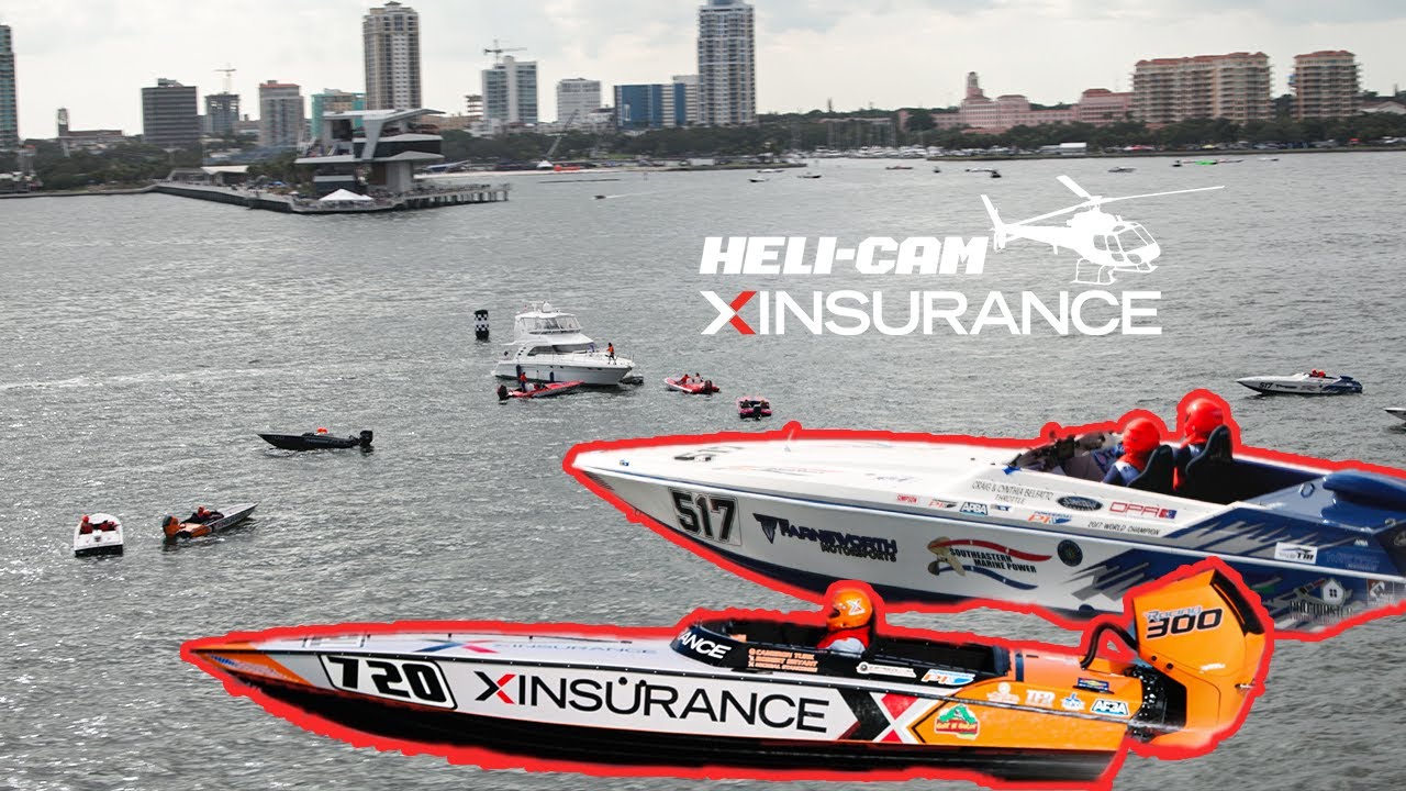 St. Pete Powerboat Grand Prix | Saturday | Class 5 & 7 | Races | XINSURANCE Helicopter