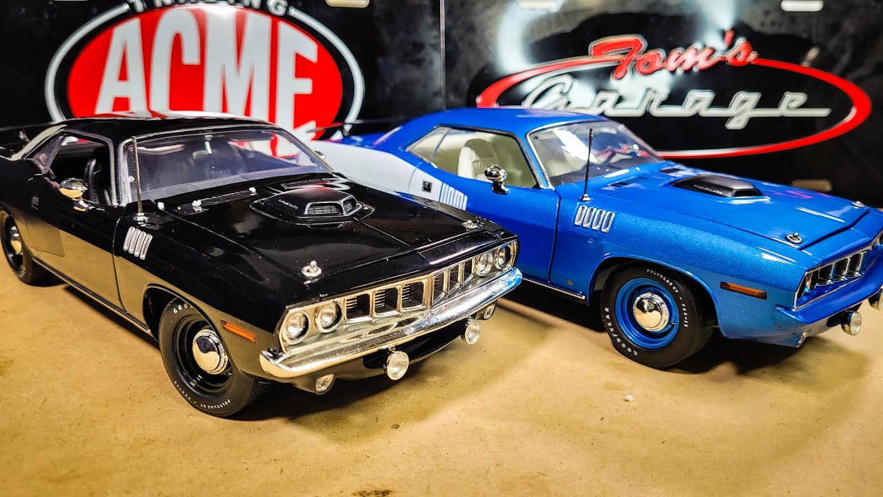 ACME Trading 1:18 1971 Plymouth HEMI Cuda B5 Blue and Black Previews