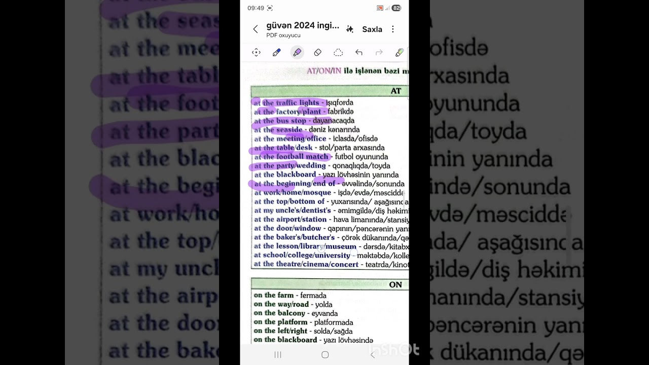 Preposition dərs izahı