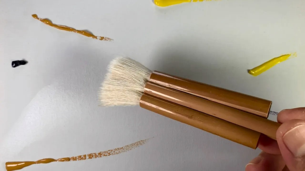 Usei Uma FOLHA como Pincel - Resultado Surpreendeu (Pintura Acrílica)