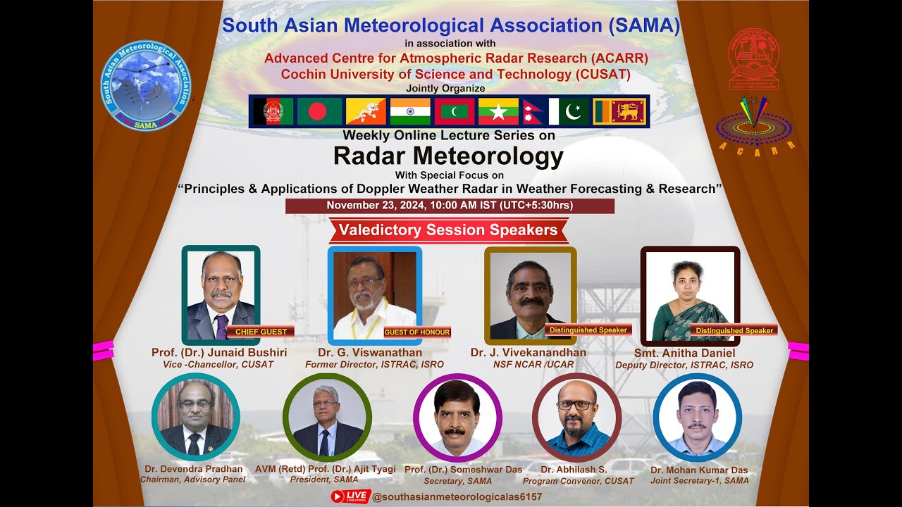 Valedictory Function of Online Lecture Series on Radar Meteorology by SAMA & ACARR/ CUSAT, 23Nov2024