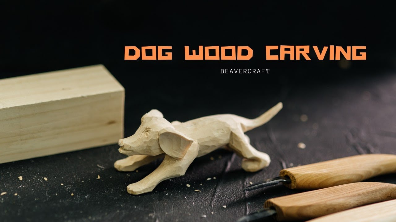 How to carve a simple dog, Whittling Project, Wood carving art, simple wood carving, easy carving
