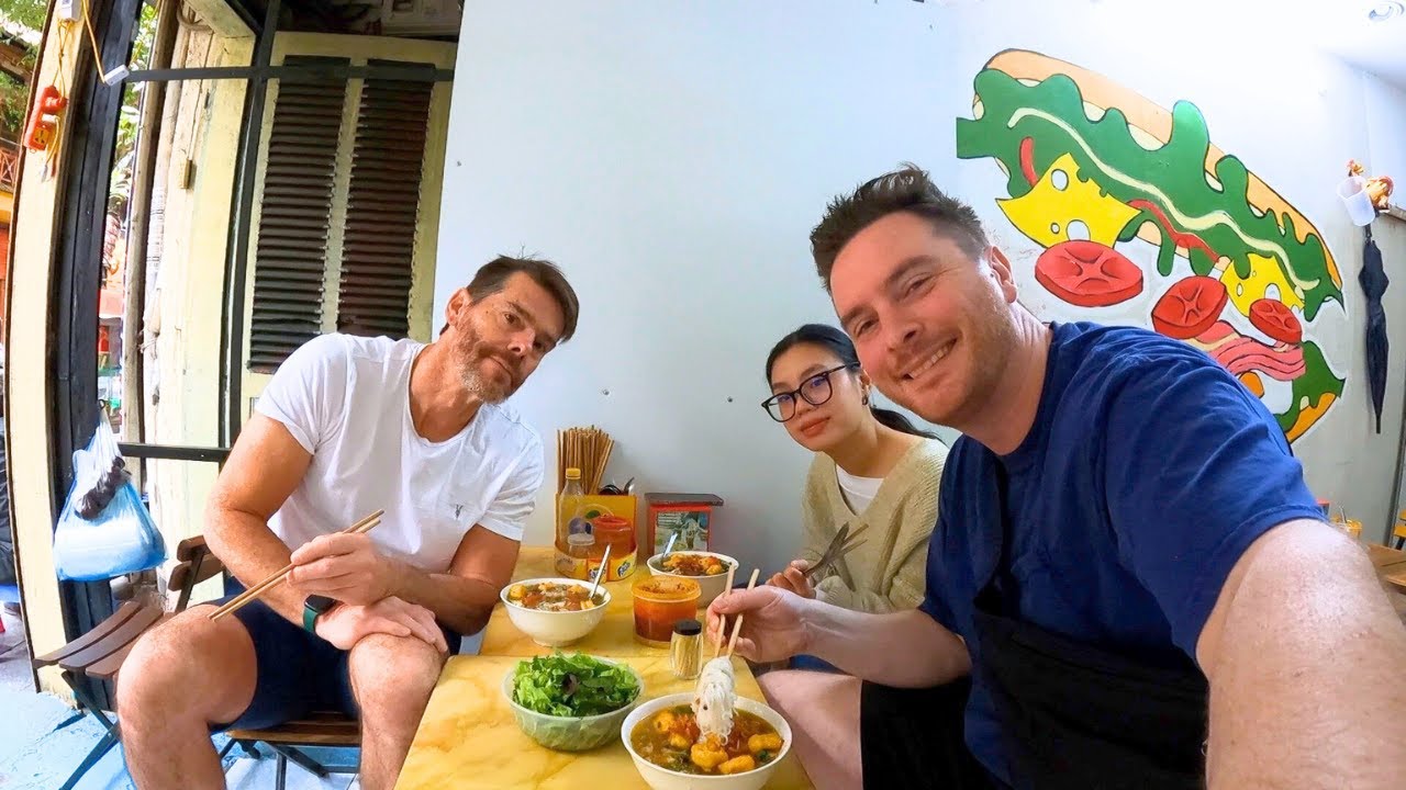 Dad-thony Bourdain Tries Snail Noodle Soup in Hanoi | Bún Ốc