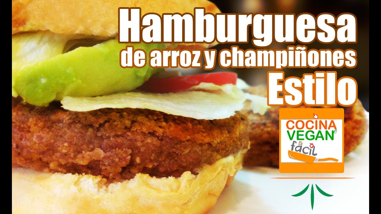 Hamburguesas de arroz y champiñones al estilo Cocina Vegan Fácil