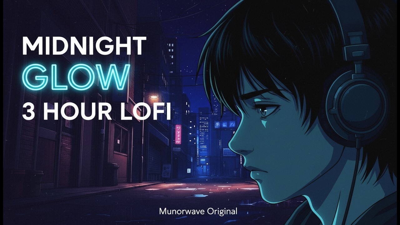 Soft Lofi beats to calm your anxiety and sleep 🌊 [MIDNIGHT GLOW] 3 Hours Loop
