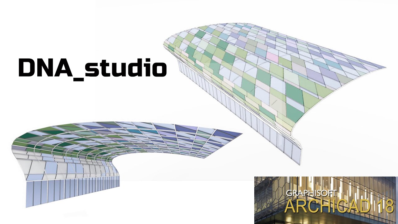 ArchiCAD 18. Навесная стена + морф