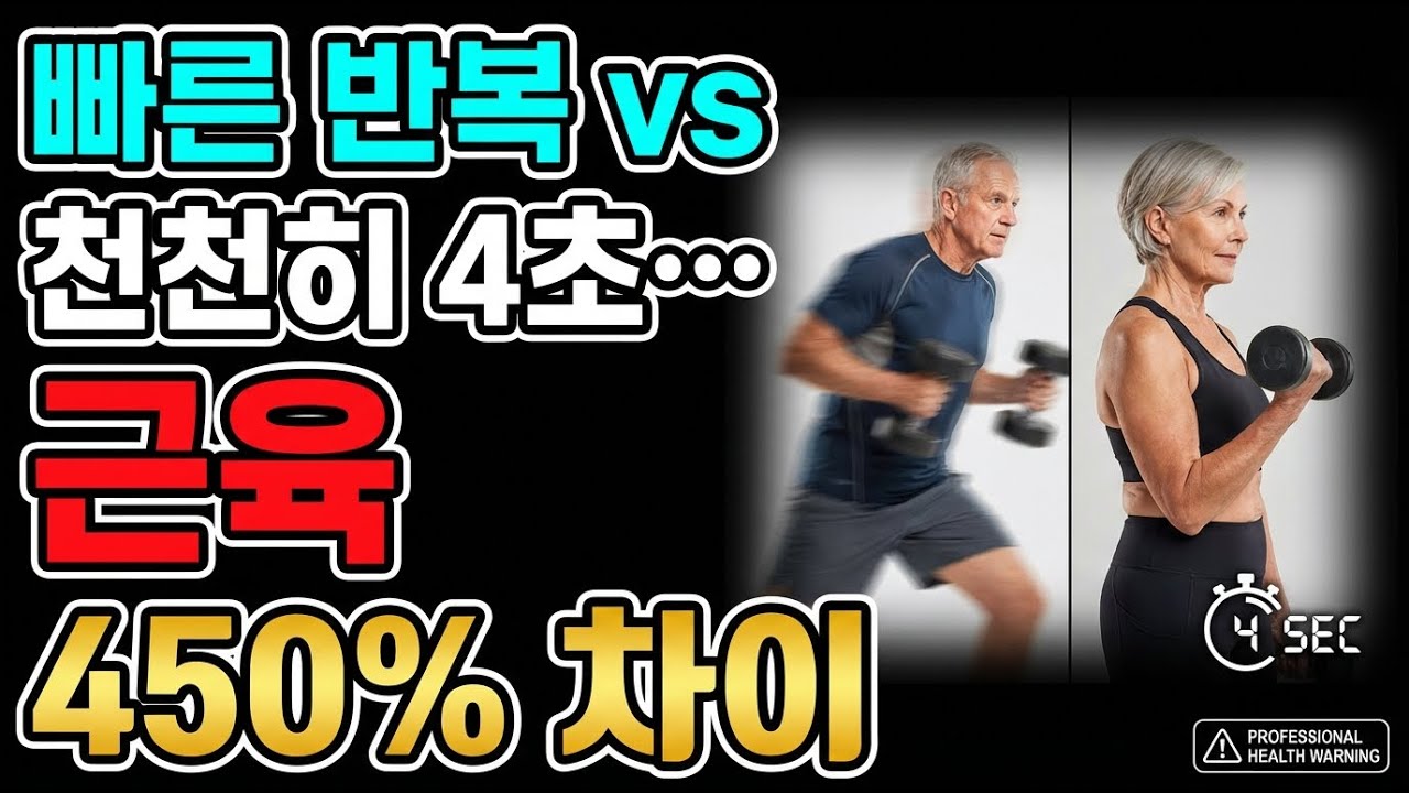빠른 반복 vs 천천히 4초… 근육 450% 차이
