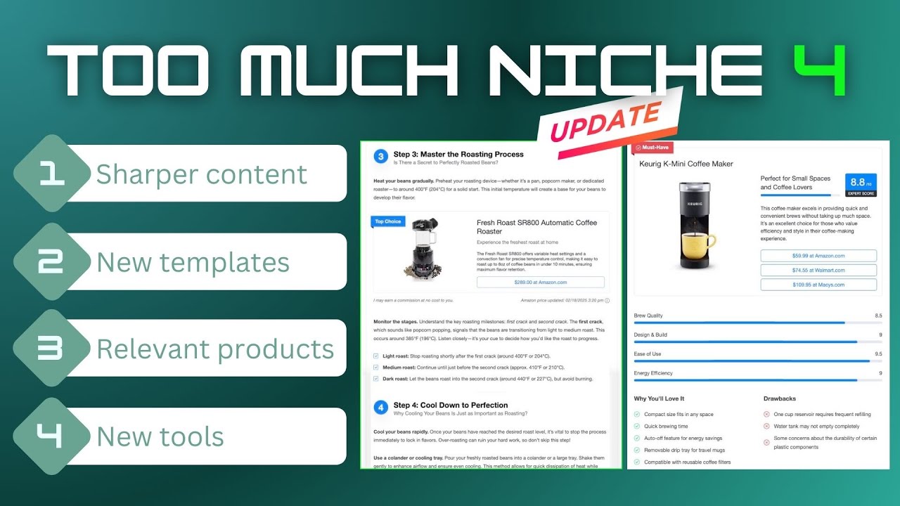 🚀 Build Profitable Affiliate Sites with AI! | Too Much Niche v4 Overview