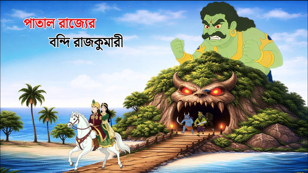 পাতাল রাজ্যের বন্দি রাজকুমারী | rupkothar golpo new | cartoon golpo | Bangla moral stories | golpo 