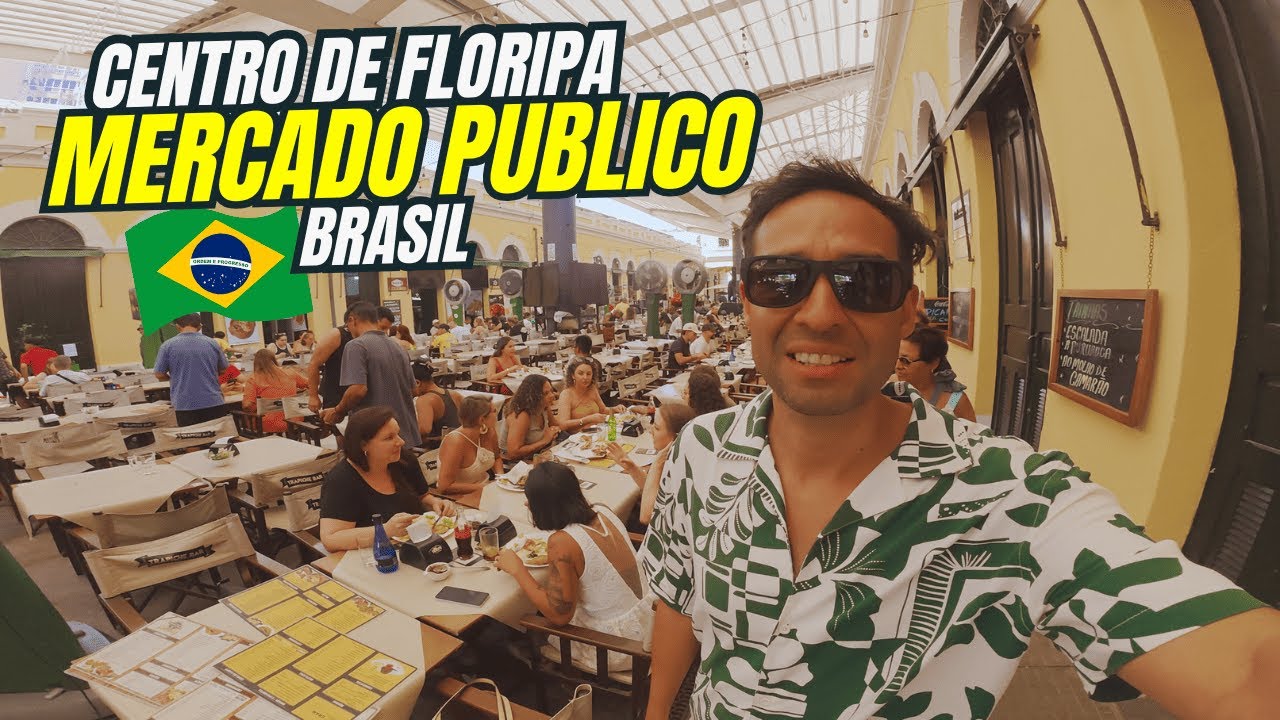 centro de FLORIANOPOLIS: MERCADO PUBLICO + PLAZA CENTRAL CENTRAL + MUSEO + CATEDRAL #vlog #brasil