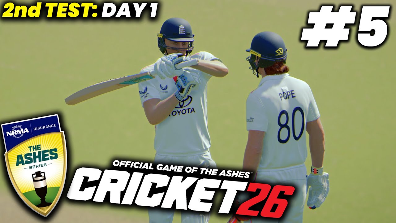CRICKET 26 ASHES 2025-26 PLAYTHROUGH #5 | 2nd Test: Day 1