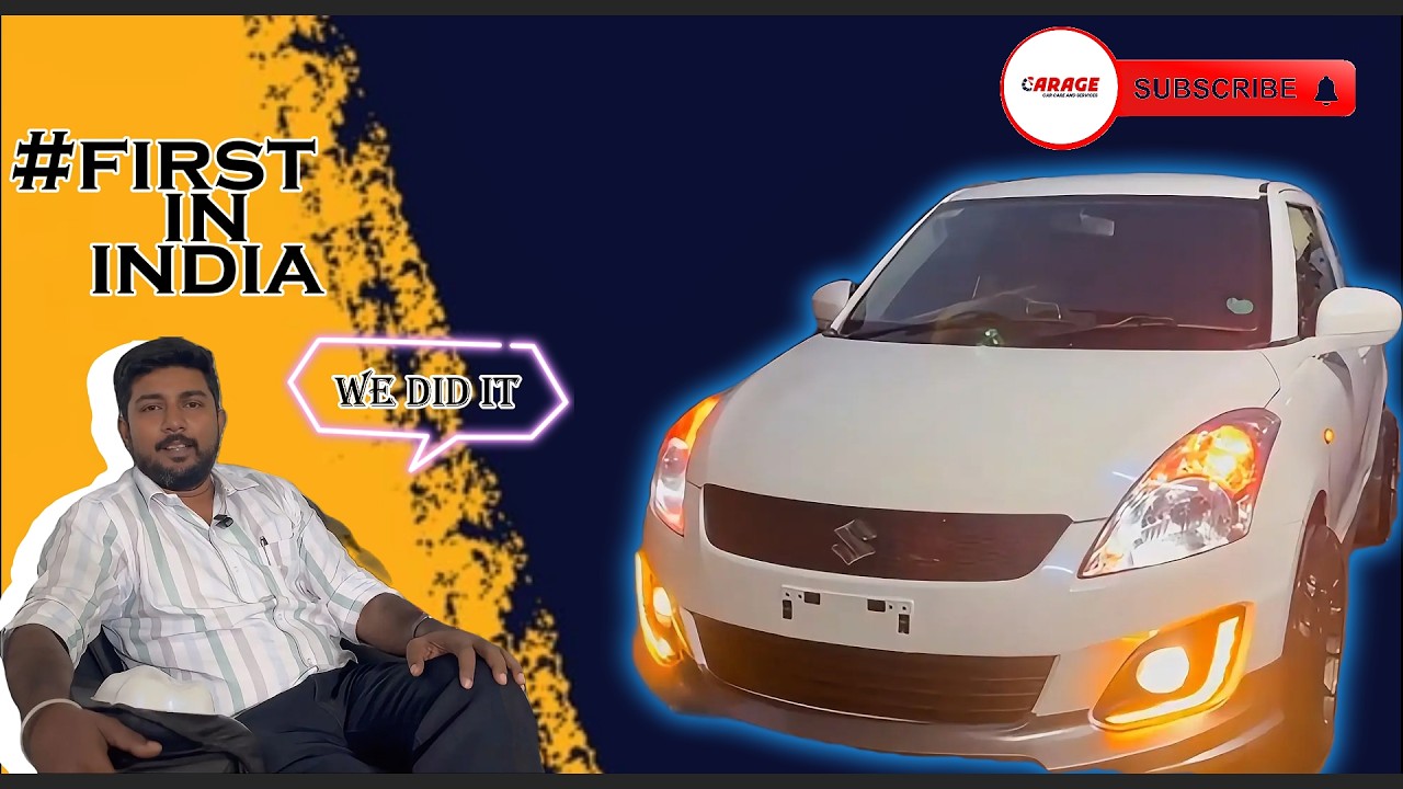 Swift Full Body Painting -India's First Blue Shift Pearl White - Carage car care - Coimbatore Best