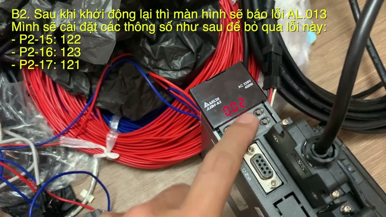 Hướng dẫn cài đặt và tính toán Delta Servo A2 (AL.013, JOG, GEAR Ratio)