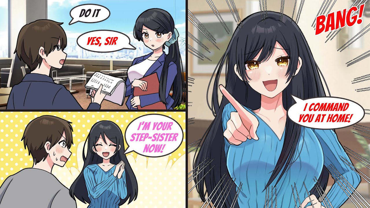 ［Manga dub］My Beautiful Secretary at Work Suddenly Became my Step-Sister and...［RomCom］