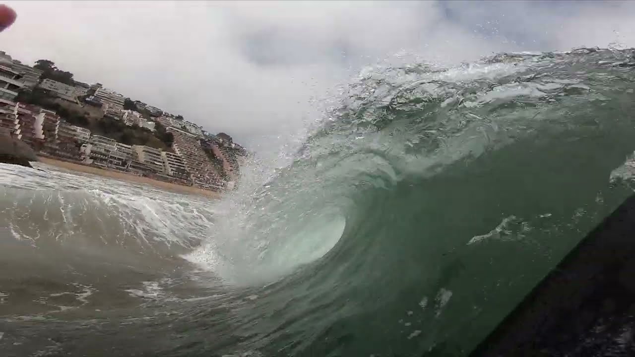 practicando BODYBOARD y se corta el leash