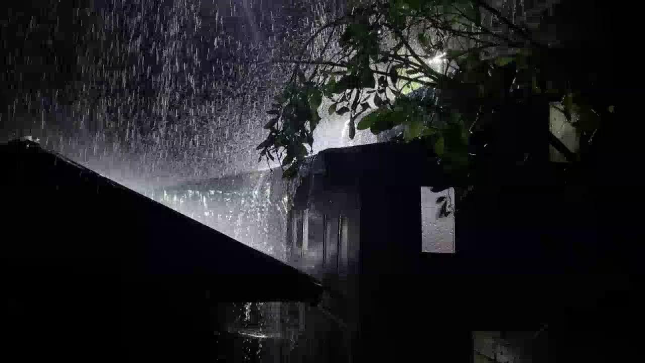 Peaceful Night Rain on Tin Roof for Deep Sleep