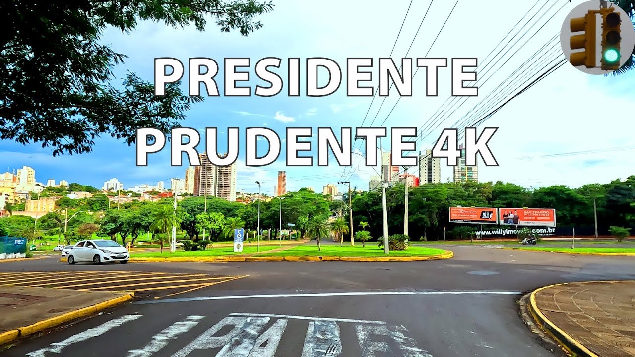 #1 PRESIDENTE PRUDENTE 4K v1 Dirigir no Centro - Sao Paulo BRASIL UHD 4K DRIVE Driving Downtown
